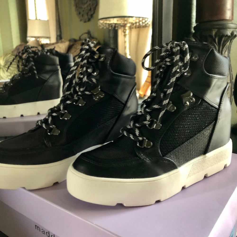 Madden Girl Black high Tops-new